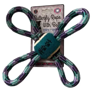 Butterfly Rope with Ball Juguete para Perros
