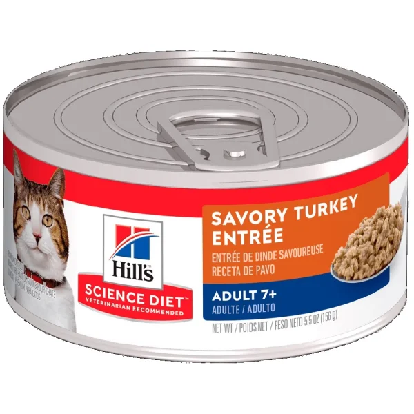 Alimento Húmedo Hills para Gatos 7+  Pavo - 5 oz