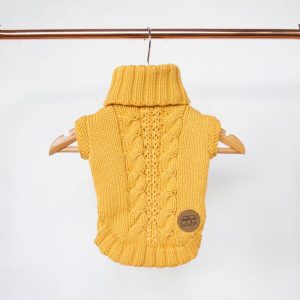 Saco Tejido para Mascotas - Amarillo Mostaza