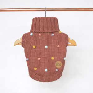 Saco Tejido para Mascotas - Uva Pompones