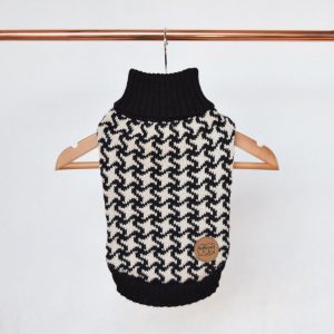Saco Tejido para Mascotas - Blanco y Negro
